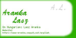 aranka lasz business card